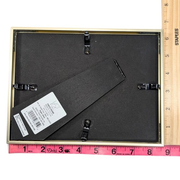 Brushed Gold Picture Frame 4x6 Photo 8.5" x 5.5" Frame Desktop Wall - Picture 6 of 6